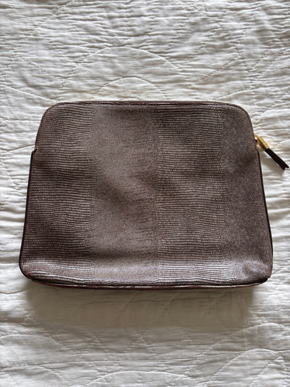 India Hicks Leather Clutch